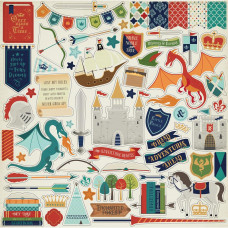 Набор наклеек Once Upon A Time Prince Cardstock Stickers 12"X12" от Echo Park 
