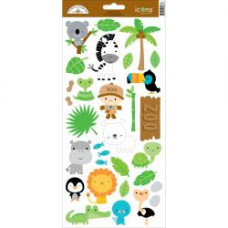Наклейки At The Zoo Cardstock Stickers 6"X13" Icons #2 