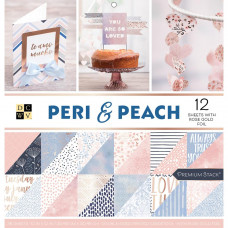 Набор бумаги Peri & Peach, 12 W/Rose Gold DCWV Double-Sided Paper Stack 12"X12" 36/Pkg 