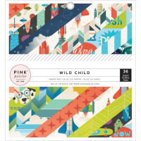 Набор бумаги коллекции Wild Child - Boy Pink Paislee  6"X6" 36/Pkg 