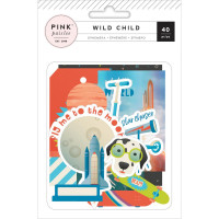 Набор высечек Wild Child  Boy Ephemera Cardstock Die-Cuts 40/Pkg от Pink Paislee  