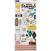 Наклейки Here & There Cardstock Stickers 6"X12" 2/Pkg от Crate Paper