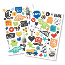Стикеры Lil' Dude Puffy Stickers 4"X6" 2/Pkg от Simple Stories 