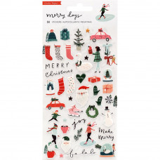 Набор наклеек Puffy Merry Days Stickers 50/Pkg от Crate Paper