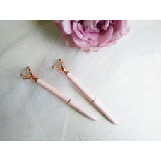 Ручка с бриллиантом нежно-розовая