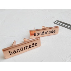 Лейбл "Handmade", цвет розовое золото