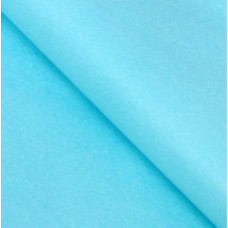 Бумага упаковочная тишью, голубой, 50 см х 66 см