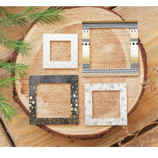 Рамочки декоративные для скрапбукинга с фольгированием «Сияние ночи», 8 × 11 см