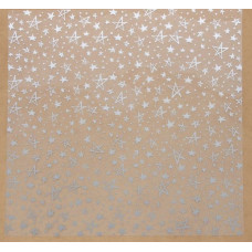 Ацетатный лист с фольгированием «Серебряные звезды», 30,5 × 30,5 см