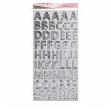 Чипборд‒алфавит на клеевой основе с фольгированием Man rules, 14 × 27.5 см
