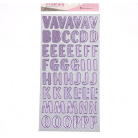 Чипборд‒алфавит на клеевой основе с фольгированием «Цветочная галерея», 14 × 27.5 см