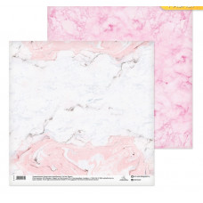 Бумага для скрапбукинга "Розовый мрамор", 30.5х30.5 см