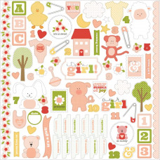 Наклейки It's A Girl Cardstock Stickers 12"X12 от Carta Bella