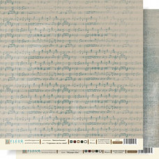Лист бумаги для скрапбукинга "Cтаринные Листы: синий" , коллекция "Винтаж Базовая"