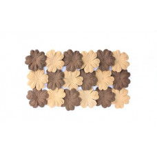 Набор цветков из шелковичной бумаги - Коричневый песочный
