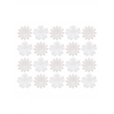 Набор цветков из шелковичной бумаги, 2 вида 20 штук, Белые