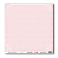 Бумага для скрапбукинга Свадебная Розовый 1 (матовая)