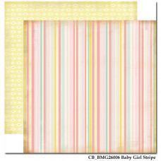 Бумага 30*30 Baby Girl Stripes