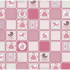 Бумага для скрапбукинга "Малыш и малышка" розовое одеяло