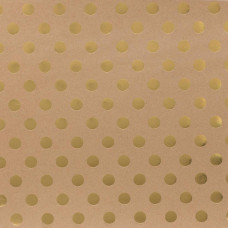 Кардсток Gold Foil Dots On Kraft от American Crafts  